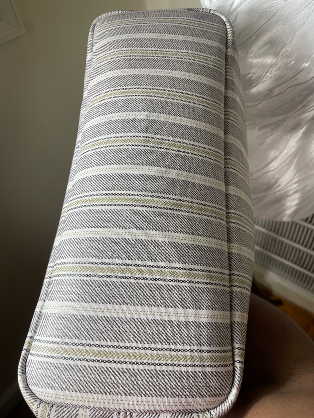 COACH LEGACY WEEKEND White/Gray Ticking Stripe PVC Large Tote and purse - Picture 7 of 9